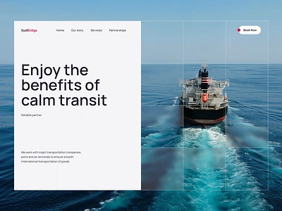 Logistics Corporate Website cargo cargo ship design hero hero section homepage interaction landing page logistics ship shipping transportation ui ui design user experience user interface ux web design web page website