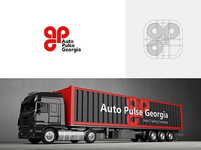 Auto Pulse Georgia auto trading company branding creative design graphic design logo simple visual identity