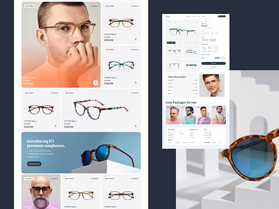 Eyewear Website Design colorful design e commerce ecommerce eye wear eyewear glasses landing page minimal online shopping orix product page project shop sunglass sunglasses web web design webdesign website