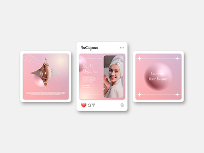 Gradient Beauty Instagram Post Template PSD branding branding design gradient graphic design instagram design instagram post instagram post design instagram template social media social media design templates