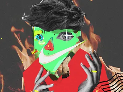 Hot Selfie animated animation art character fire gif hand hot illustration motion nike