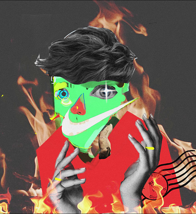 Hot Selfie animated animation art character fire gif hand hot illustration motion nike