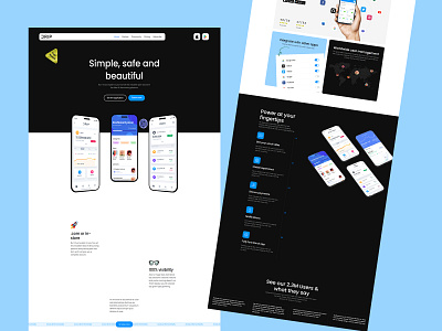 Application Website Template app landing one page saas startup