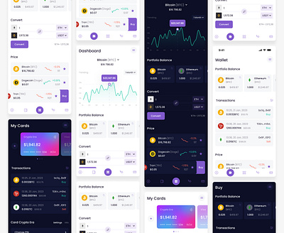 Mobile App Crypto Wallet blockchain crypto mobile ui ux wallet