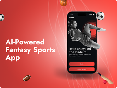 AI-Powered Fantasy Sports Game Application ai powered fantasy sports app fantasysportsapp gameapp graphic design sportsapp sportsappdevelopment
