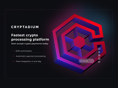 Crypto platform landing 3d crypto cryptocurrency figma graphic design spline ui web design