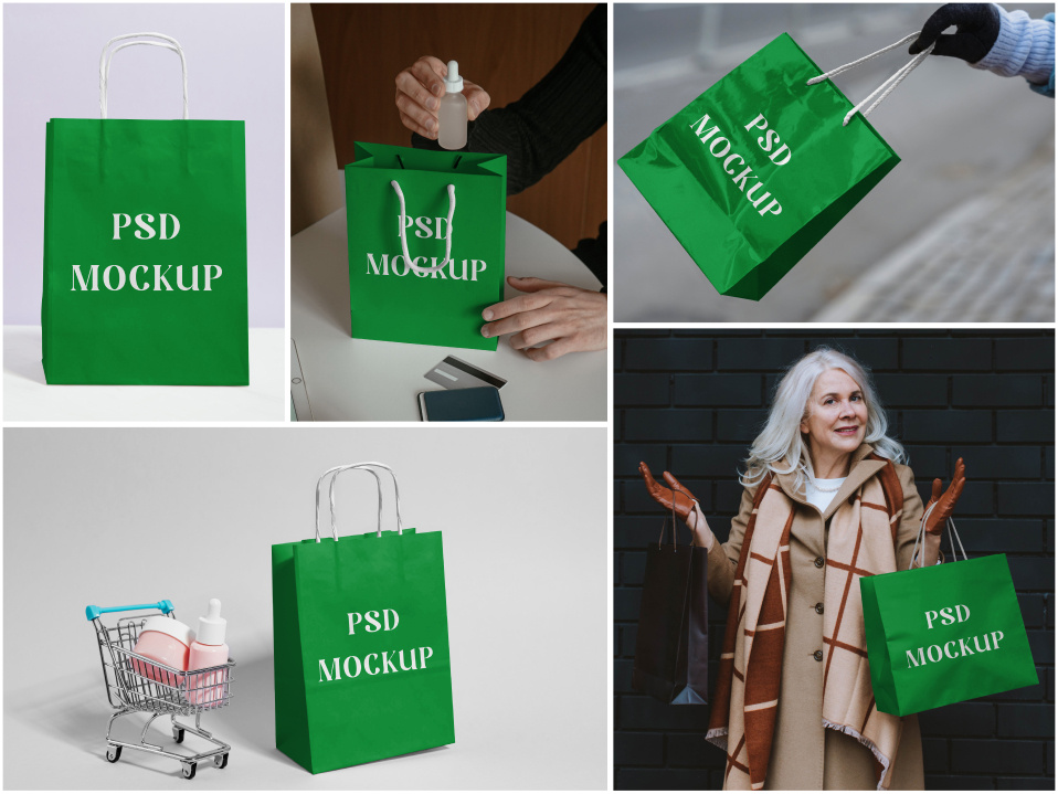 Shopping Bag Mockup Pack bag mockup branding design free mockup graphic design mockup mockups shopping bag shopping bag mockup