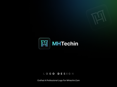 Logo Design For Mhtechin.com branding dribbble glass effect graphic design h logo m mhtechin mhtechin.com mhtechin.in typography ui ux vector