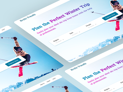 Travel Landing Page landing page travel ui uiux