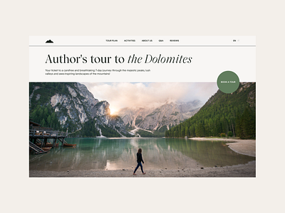 Dolomites Tour Landing Page Concept | UX/UI design design concept desktop minimalism mobile tour travel travel tour ui ux uxui web design website