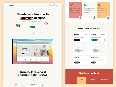 PixelFix - Design as a Subscription design design subscription framer noocode pixelfix responsive design saas subscription ui web design webflow