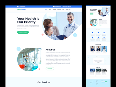 Healthcare UI/UX Website Design by MD Jwel Rana on Dribbble