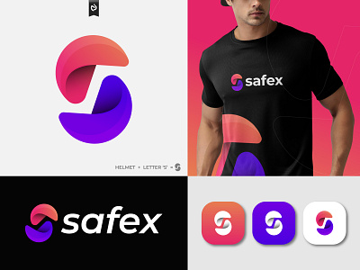 safex - Safety App Modern Logo Design app logo brand identity branding business logo flat logo logo logo design minimal logo minimalist logo modern logo s letter logo safe safety website logo