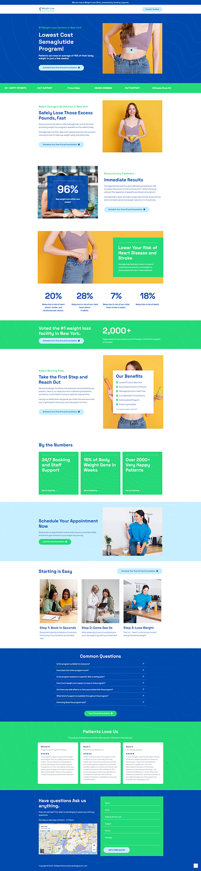 Premium Weight Loss Service Lead Generation Landing Page branding design landing page lead generation template wordpress