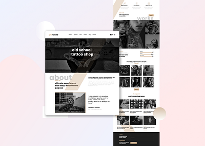 A Tattoo Shop UI Design in Figma branding design figma graphic design illustration landing page logo prototype ui ui design