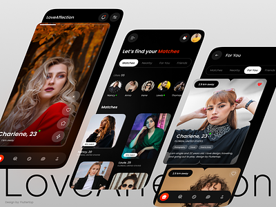 LoveAffection: Dating App UI Design Kit badoo chatting dating dating app dating app uikit dating website datingapp fluttertop lgbtq lgbtq community loveaffection match matchmaking messenger online dating onlinedating relationship romance swipe tinder