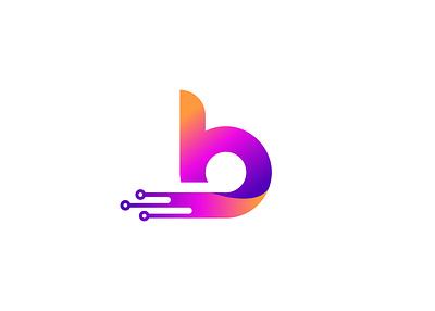 Letter B Technology vector monogram logo design template. molecule b logo