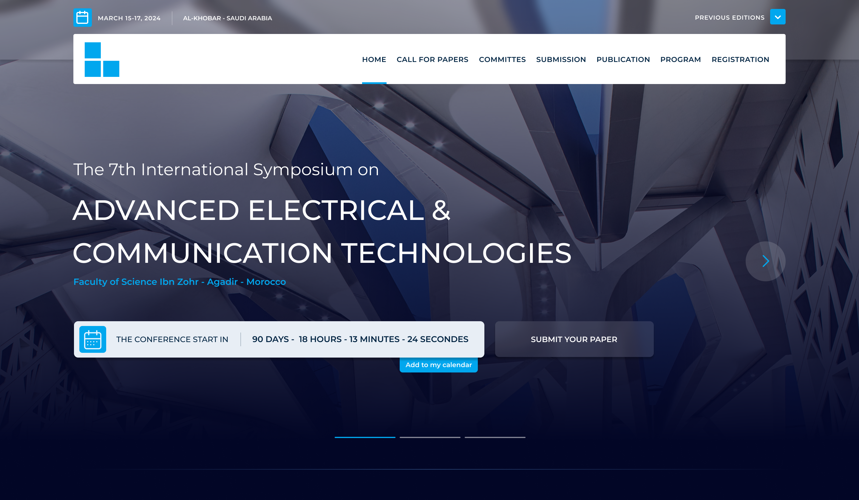 Conference Website Hero Section Prototype agadir agency business clean conference header hero home morocco ui ui design ux design web design