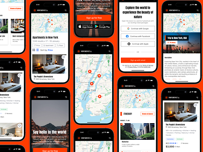 AI Travel Guide ai android app artificial intelligence booking branding creative website design development guide hotel illustration map mobile app design travel travel guide turist ui ux