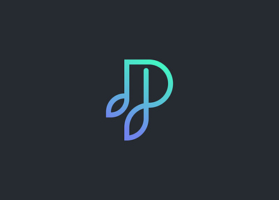 Letter P leaf monogram logo design vector template. company