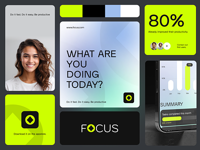 Focus Mobile App Branding app appstore brand branding design graphic design interface ios iphone logo product ui user