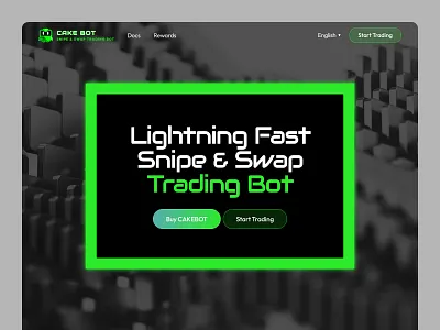 Trading Bot Landing Page landing web design