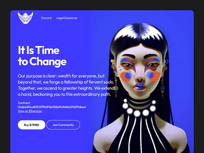 Tribe Coin Landing Page landing web design