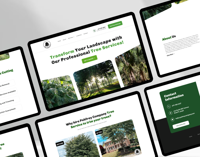 Tree Services Landing Page Design best ui design creative design design interface design tree trending ui ui uidesign ux design website concept
