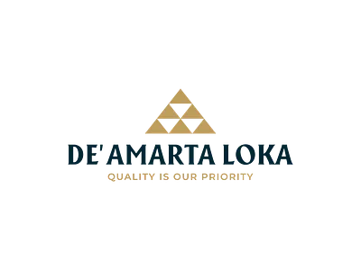 De Amarta Loka cluster logo contruction logo home logo house logo modern logo triangle logo