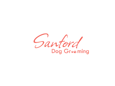 Sanford Dog Grooming branding graphic design logo