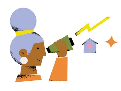 Becoming the Change You Wish to See in the World - 2 character colours editorial helping illustration illustrator magdaazab society visual metaphor women