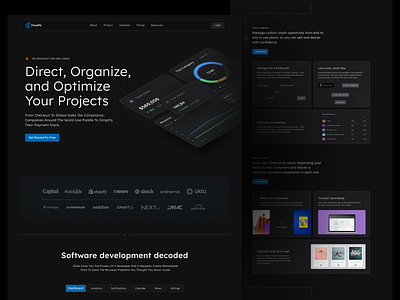 Sass Product Landing Page design automation software cloud based software concept graphic design landing page marketing marketing software minimal project management saas saas platform saas solutions sass sass product sass website software management task management ui user experience ux website