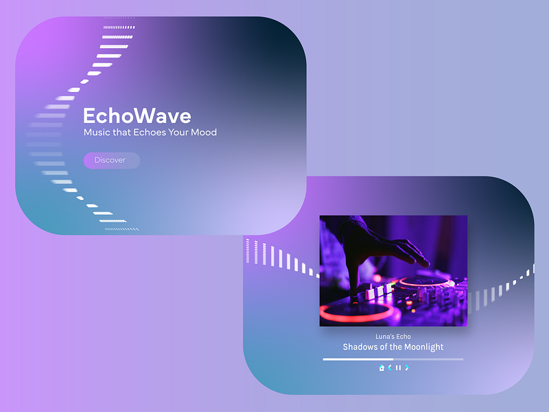 EchoWave Music App app application branding businness design fictional music musicapp ui ux web webdesign