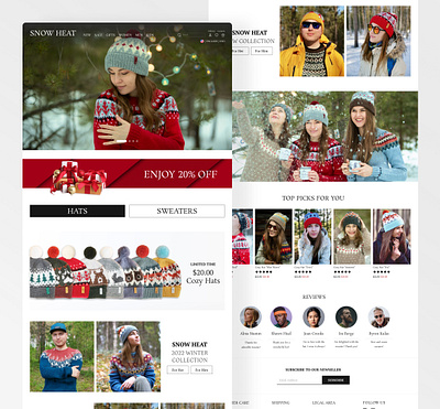 Snow Heat 2 - Website Concept clothes design ui ux web design webdesign website website design