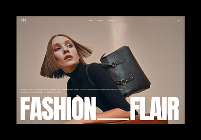 Fashion Bags Website Landing Design branding design ecommerce fashion ui uiux ux webdesign website