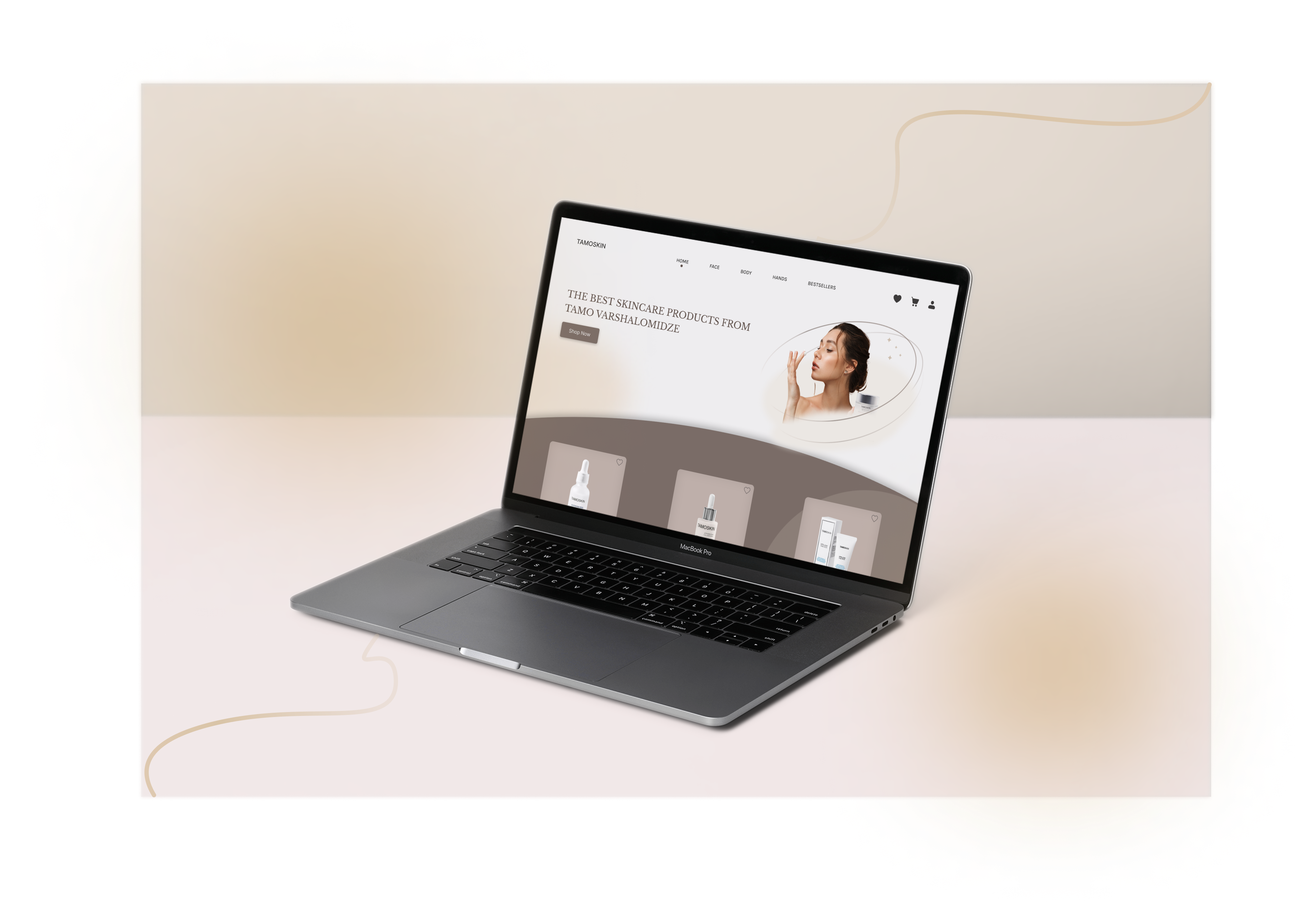 Landing Page For A Skincare Brand brand design figma interface landing page product design skincare ui user interface ux web web design