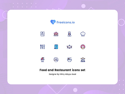 Food & Restaurant Icon Set animation branding design free icons graphic design icon illustration logo motion graphics vector web