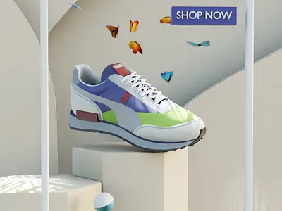 Puma ad 3d animation graphic design motion graphics