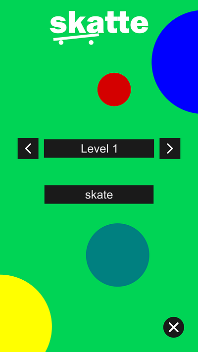 skatte mobile game home scree test graphic design ui