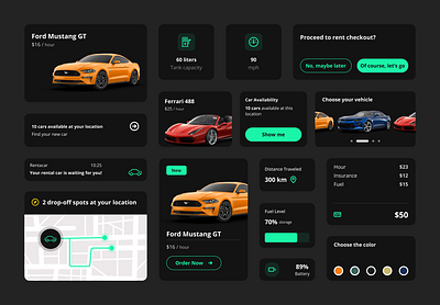 Car Renting app branding design graphic design mobile product product design ui