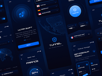 Tunnel - VPN mobile App mobile app mobile design uiux design vpn