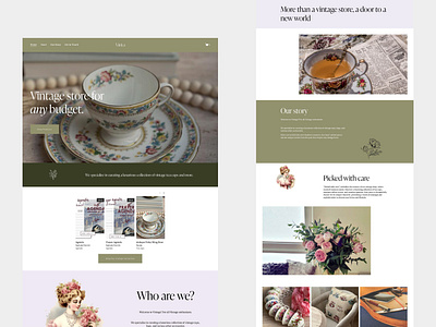 Vintage Store Website Design sqaurespace website squarespace squarespace designer ui ui design ui freelancer uiux vintage store website design