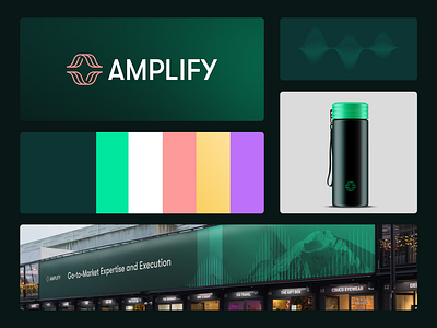 Amplify Rebrand b2b b2b brand brand identity branding color palette early stage focus lab logo design odi rebrand startup brand visual identity