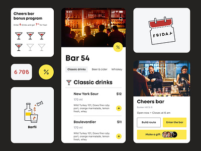 Mobile App for Bars branding digital graphic design interface mobile mobile app product startup ui user experience