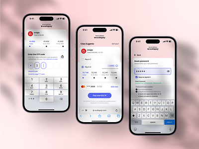 Scalapay - The fastest way to shop what you love app bank branding checkout payments ui ux website