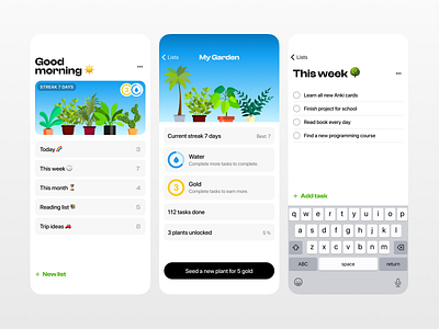 To-Do Garden - Fun productivity app app flower ios lists mobile nature plant pot productivity tasks todo