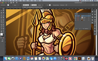 Athena Esport Mascot Logo Design esport game design knight mascot logo spartan warrior