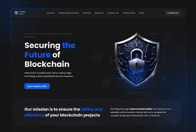 Web Design for a Blockchain Project 3d blockchain design ui ux webdesign