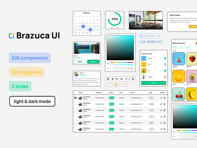 Brazuca Design System bento branding design system illustration mobile product product design ui