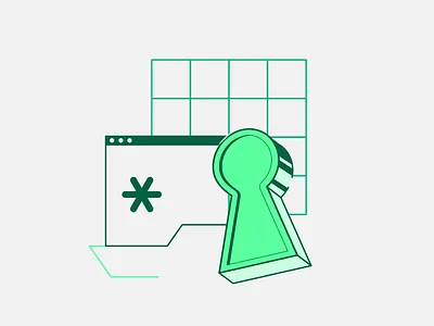 Google authentication attention authentication bitcoin blockchain branding code coin coins crypto design exchange google green illustration key motion star trade ui wach